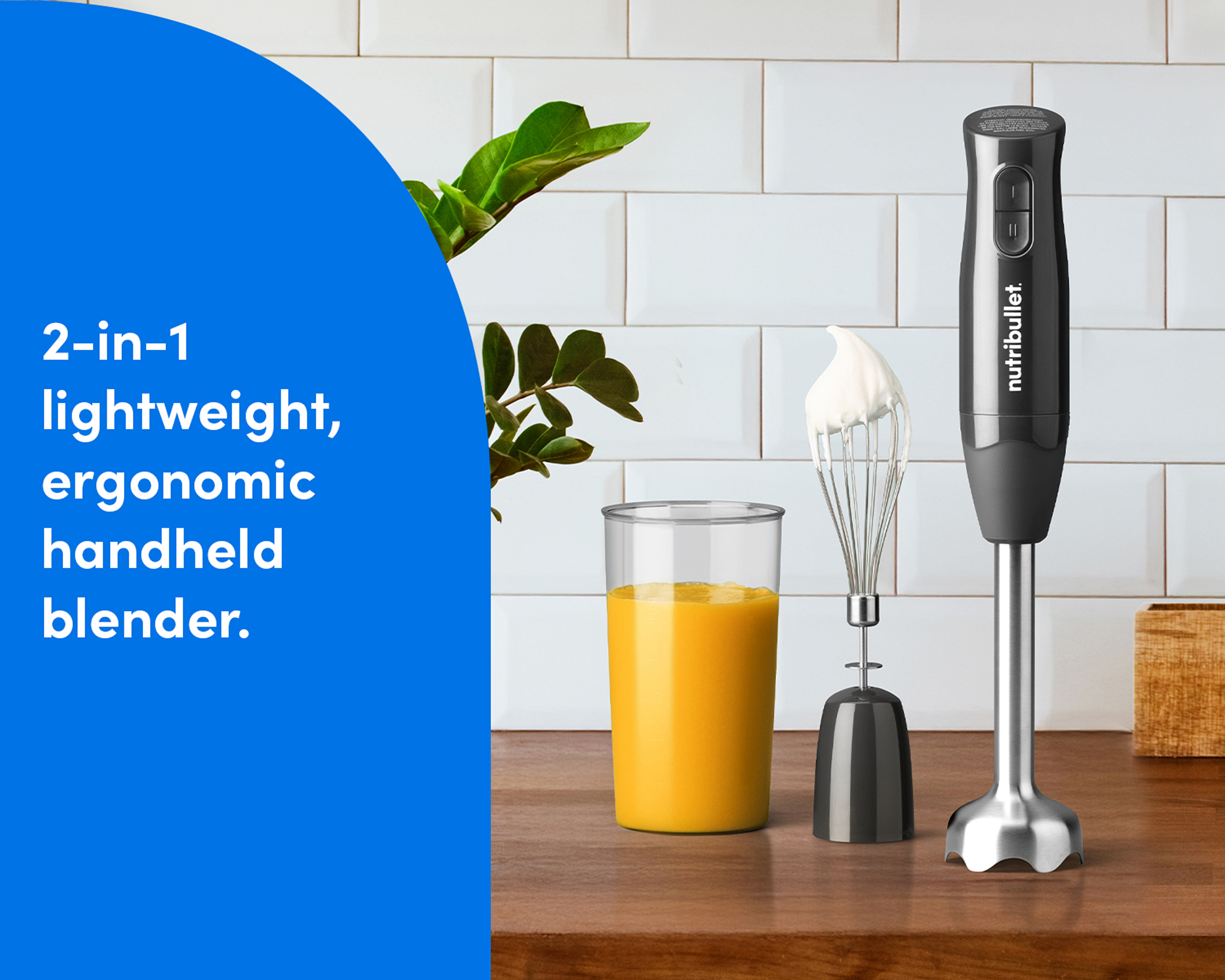 nutribullet potopni mešalnik 2 v 1 z nastavkom za metlico
